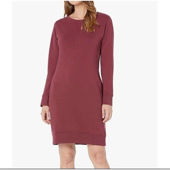 Pact Dresses & Skirts - PACT Organic Cotton Essential Downtime Sweatshirt Dress Size Medium Raisin